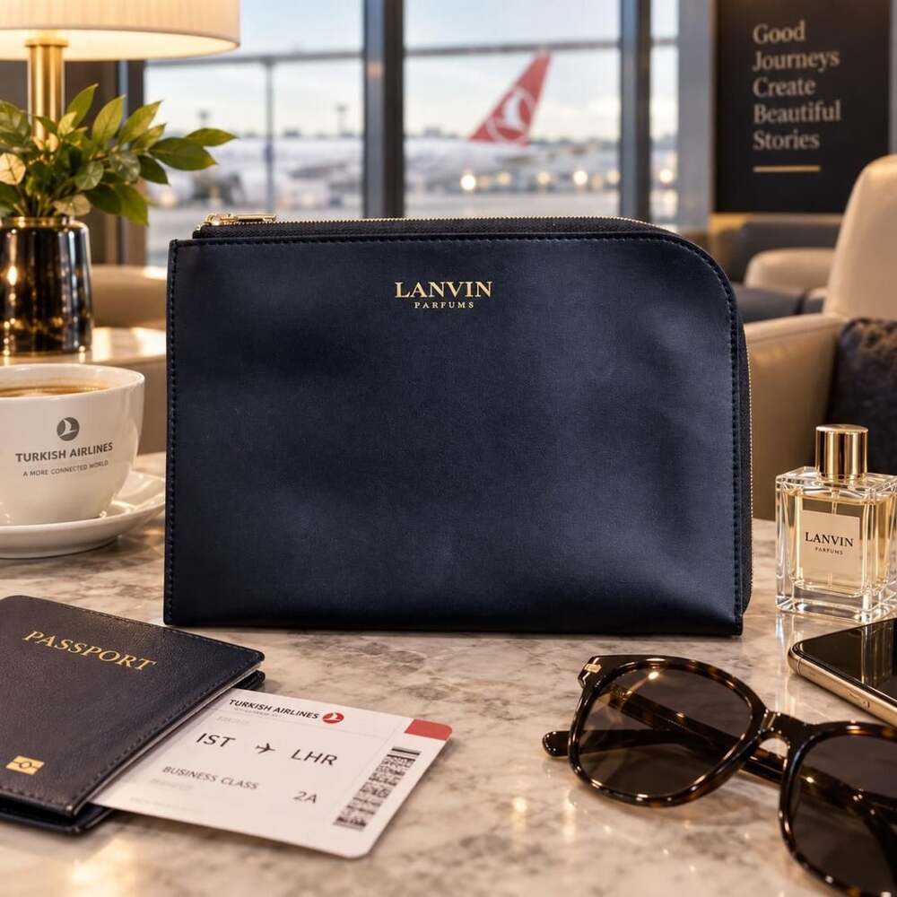 Lanvin Parfums x Turkish Airlines Travel Pouch Amenity Bag
